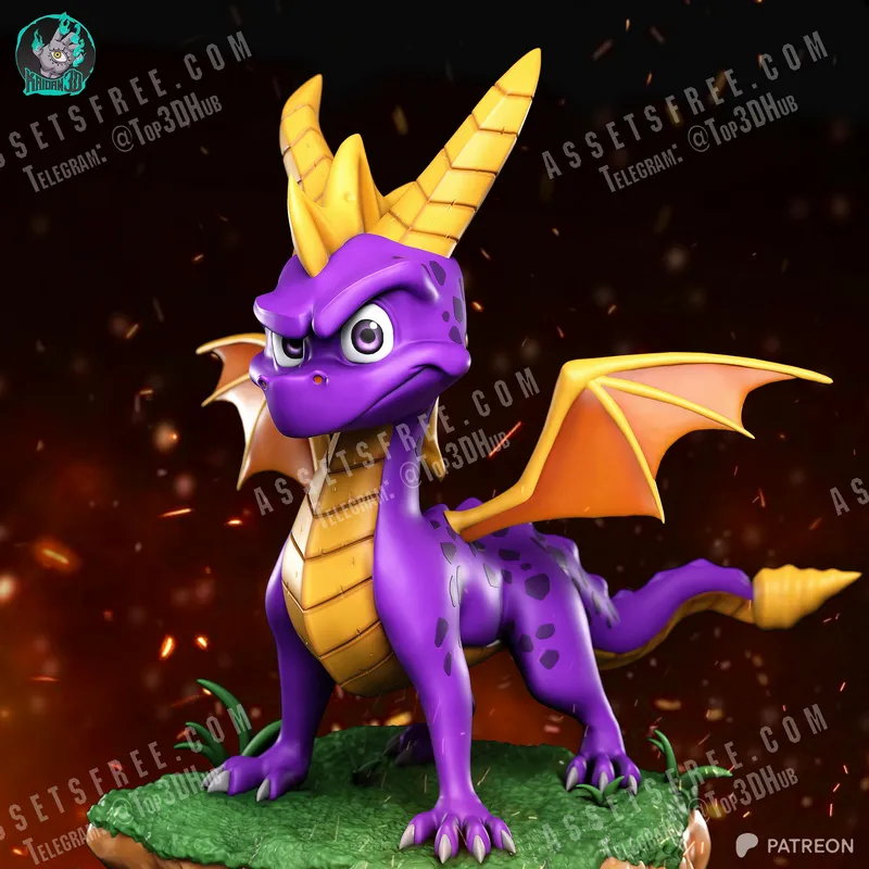 Spyro – STL 3D Print Model | AssetsFree.com Spyro