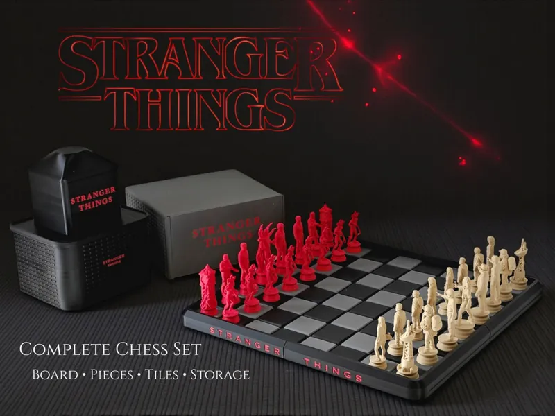 Stranger Things – Complete Chess Set – STL 3D Print Model | AssetsFree.com Stranger Things – Complete Chess Set