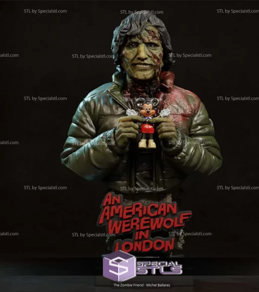 The Zombie Friend Bust 3D Printer Files