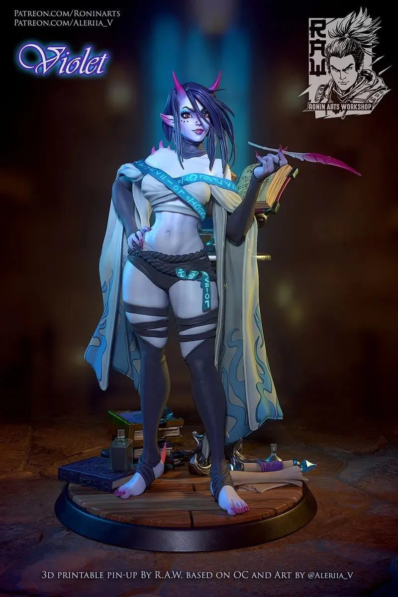 Violet (Pose 2) – 3D Print Model – STL 3D Print Model | AssetsFree.com Violet (Pose 2) – 3D Print Model