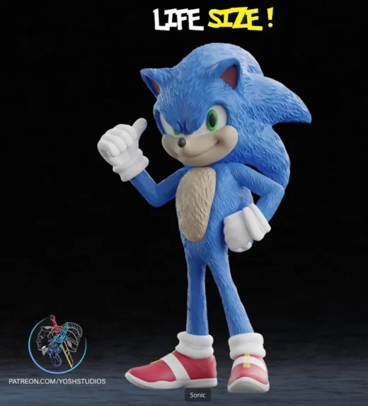 Yoshstudios Life Size Sonic