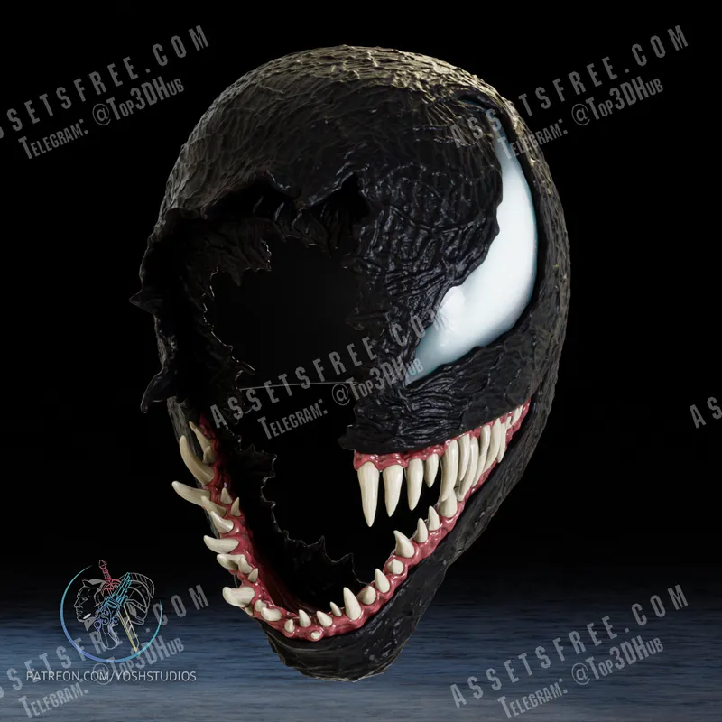 Yoshstudios Venom Half Mask