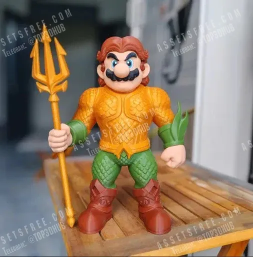 Aquario mario x aquaman fusion fan art no ams