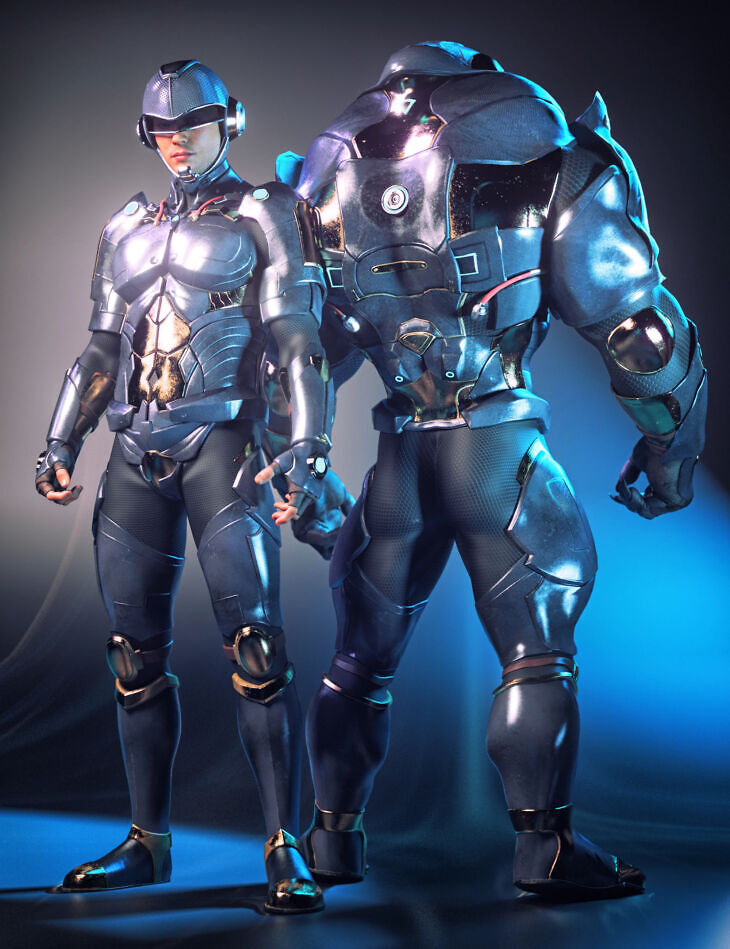 DForce XBit MechWarrior Outfit for Genesis