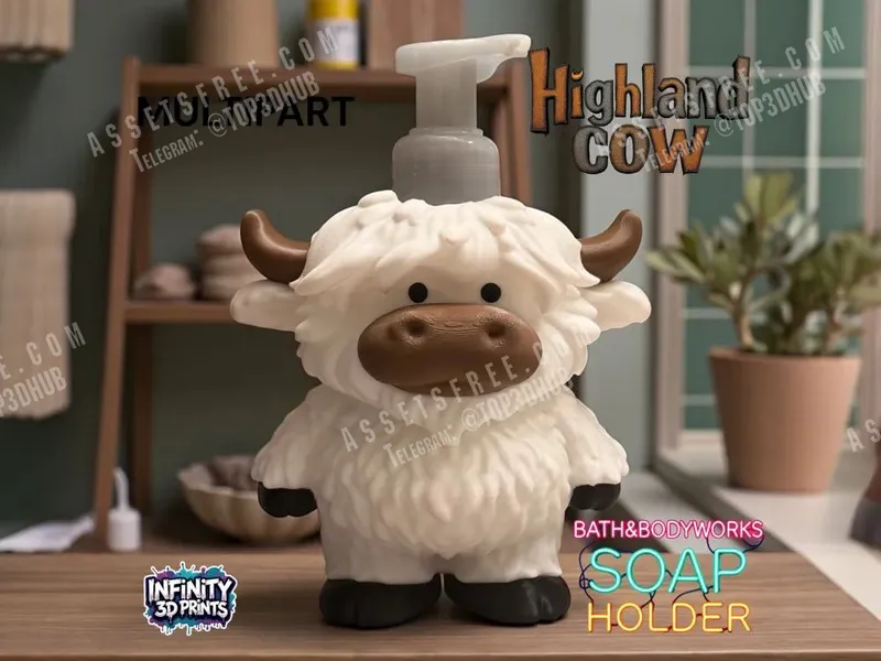 Highlandcowbbwsoapholder