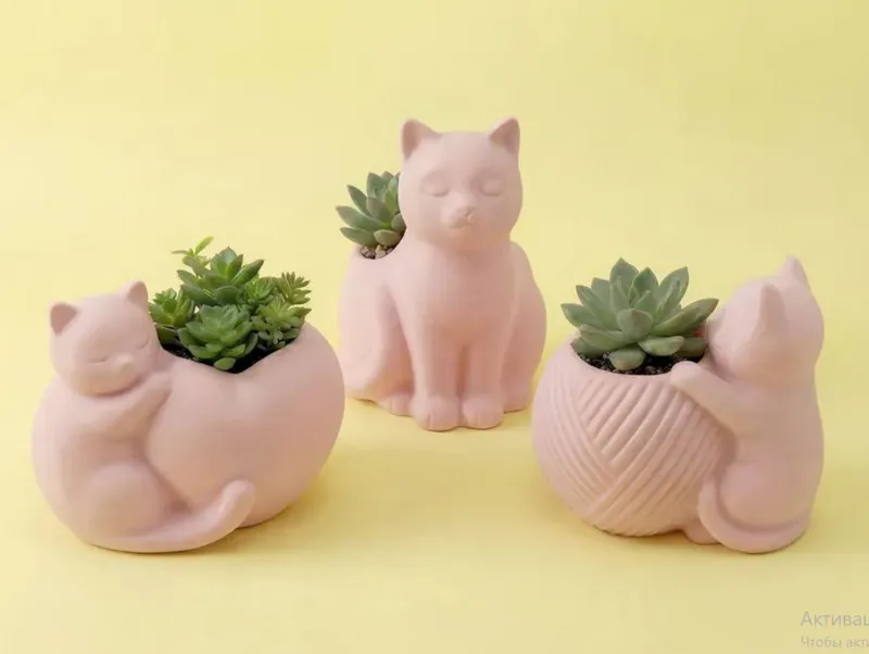 Кашпо котик