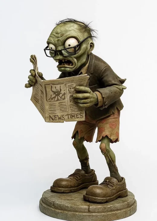 зомби с газетой