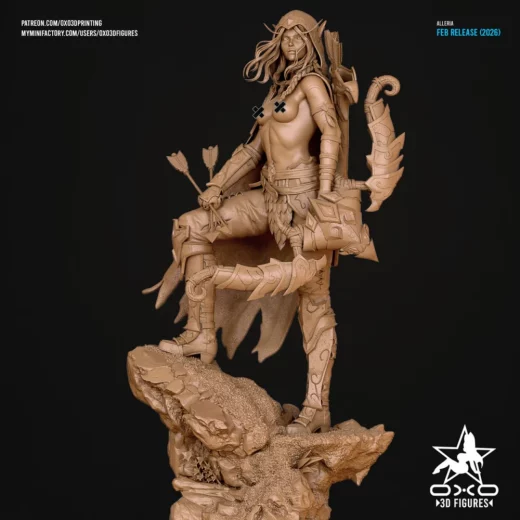 Alleria Windrunner Miniature ALT Version OXO3D Figures