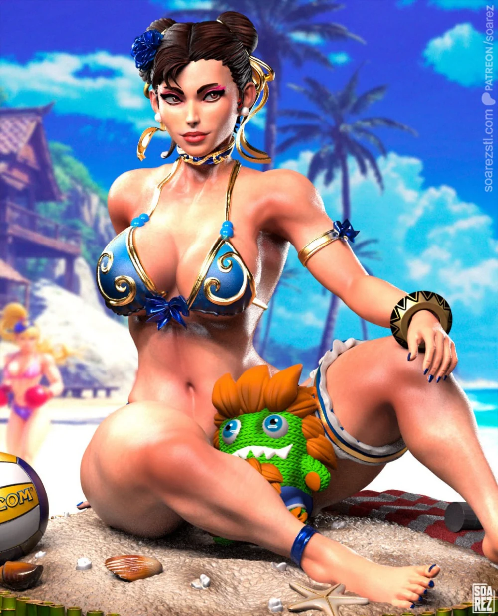CHUN LI IN THE BEACH STL SOAREZ STL