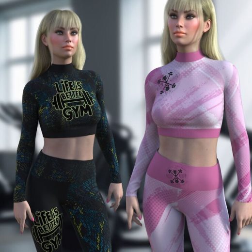 DA Gym for Leggings and Long Sleeve Top G8 Female by ElenaShvets