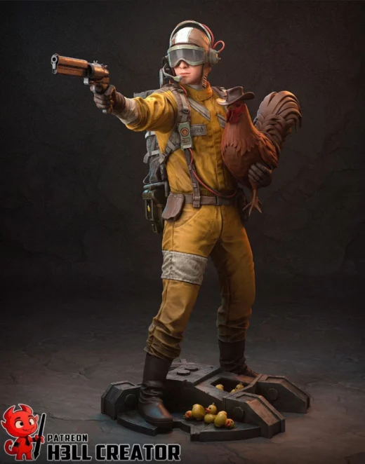 H3LL Raider Bust