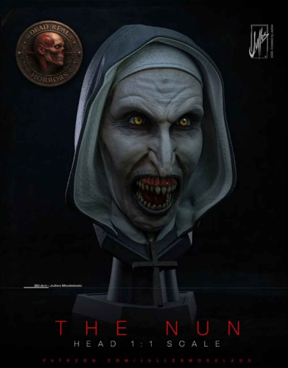 Julles Modelado The Nun Head 1-1 Scale – STL 3D Print Model | AssetsFree.com Julles Modelado The Nun Head 1 1 Scale