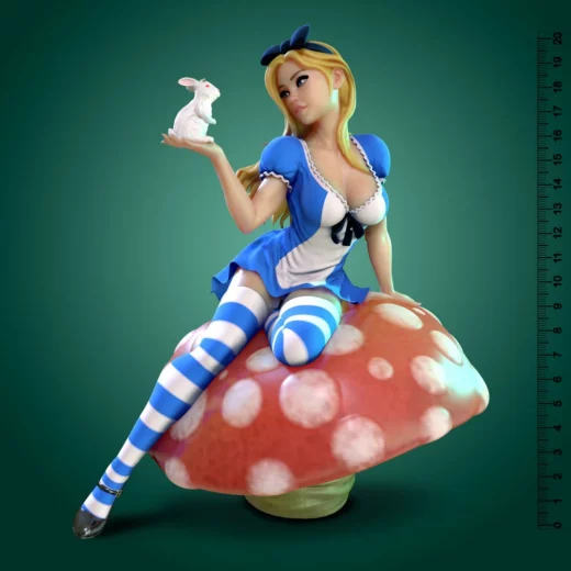 Messias 3D Figure Alice with Rabbit NSFW