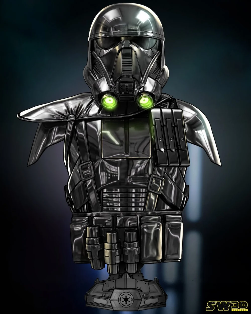 SW3D Death Trooper Bust Portrait
