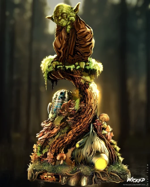SW3D Yoda Sculpture