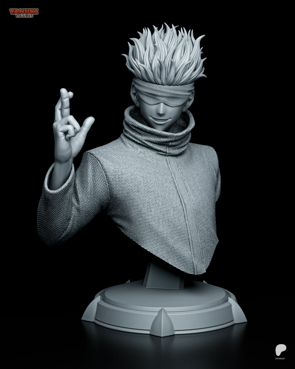Satoru Gojo Jujutsu Kaisen Bust Tanuki Figures
