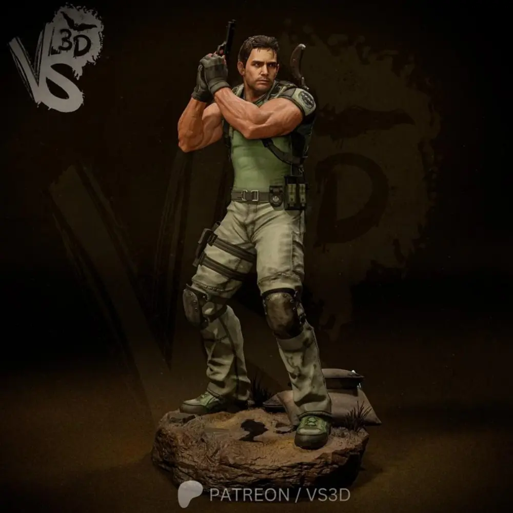 VS3D – Chris Redfield – STL 3D Print Model | AssetsFree.com VS3D Chris Redfield