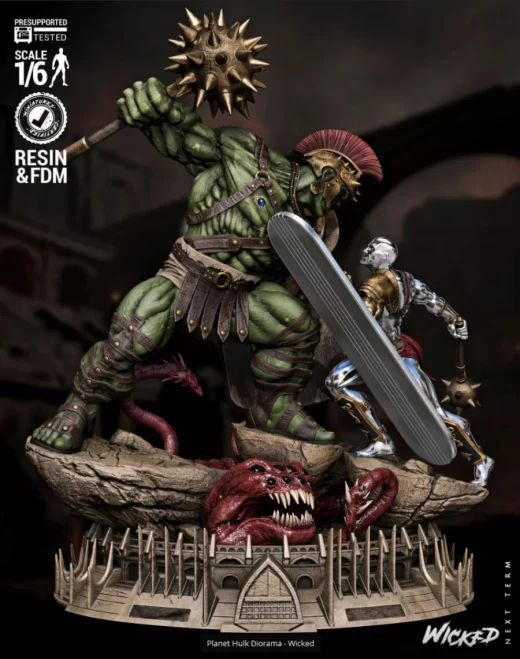 Wicked Planet Hulk Diorama Non Supported