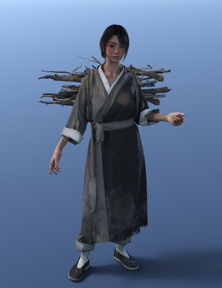 DForce Chinese Villager Outfit for Genesis