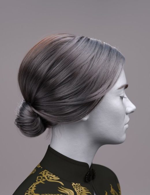 DForce FV Low Bun Updo Hair for Genesis