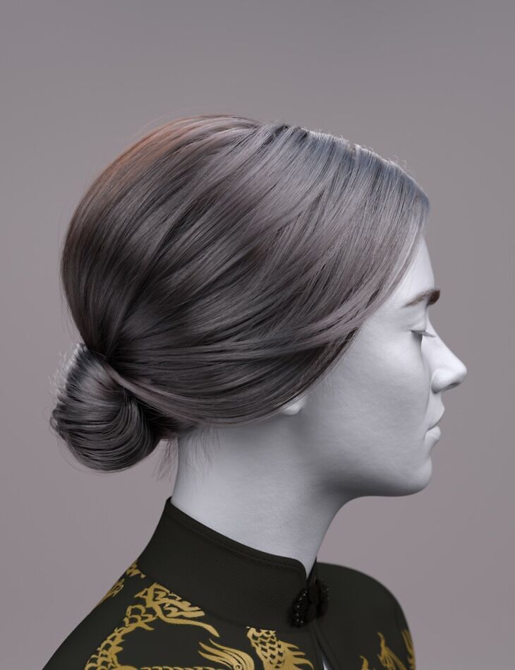 DForce FV Low Bun Updo Hair for Genesis
