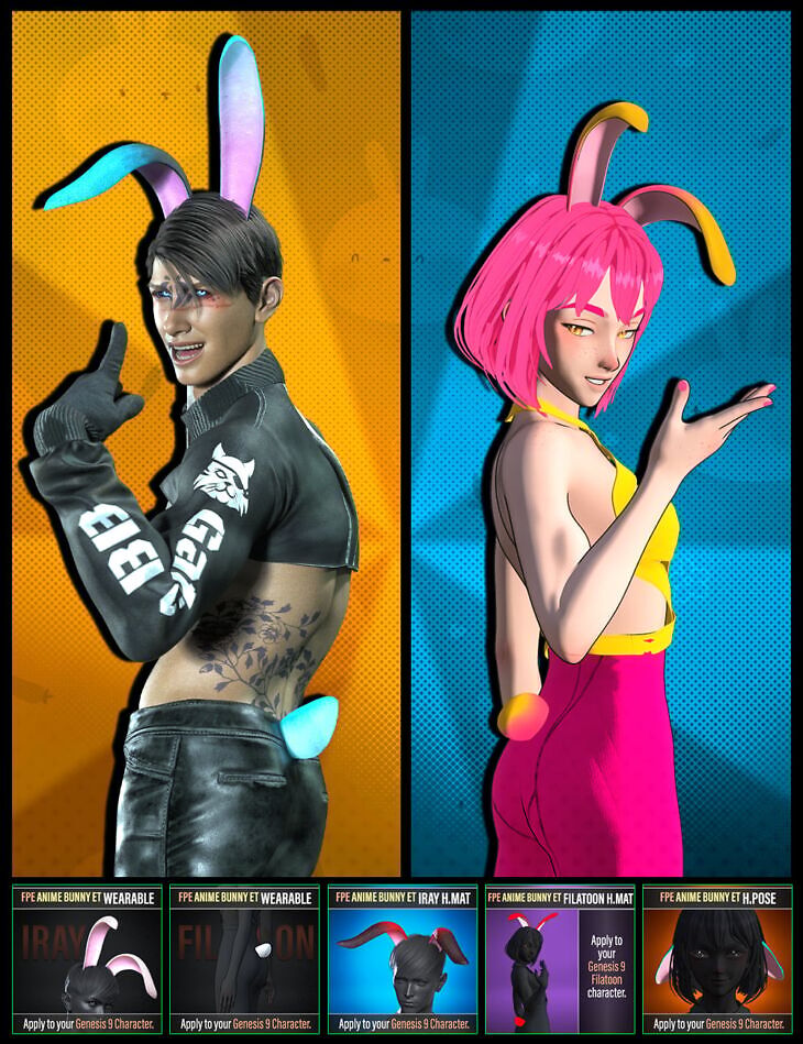 FPE Anime Bunny Ears and Tail for Genesis