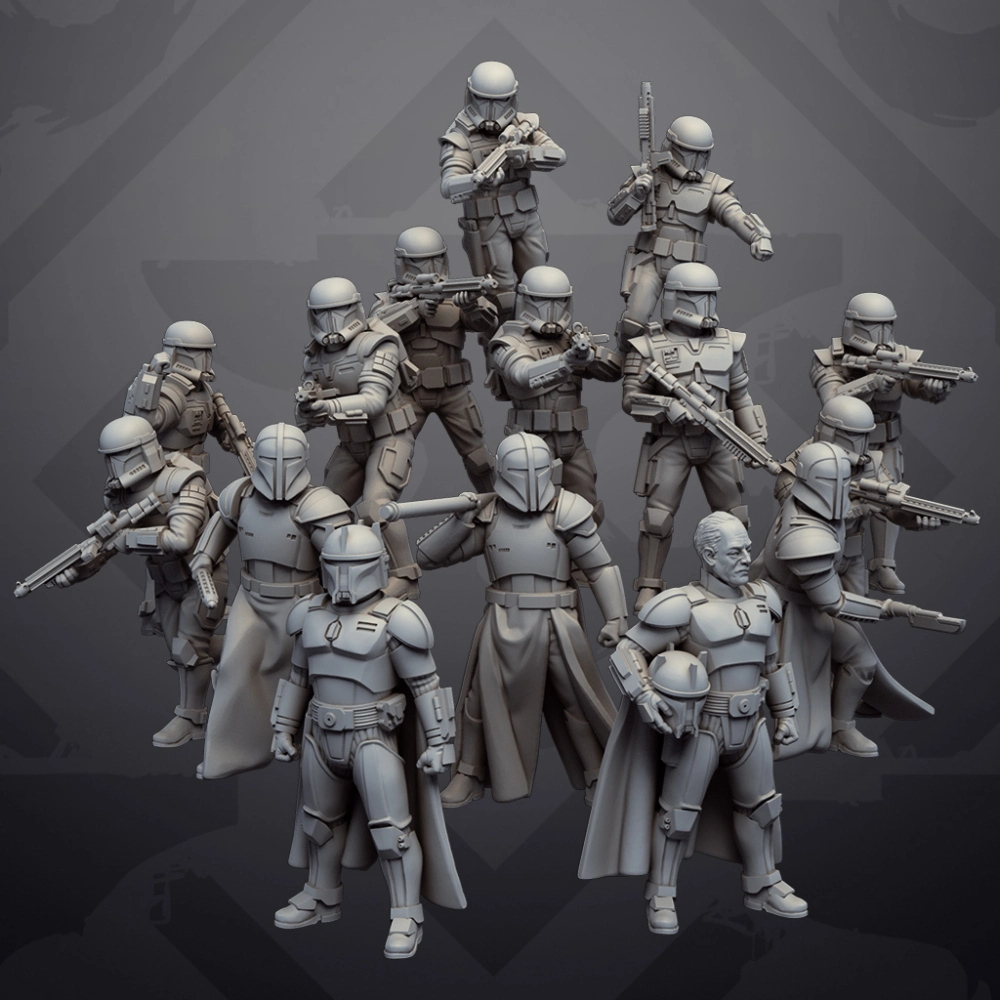 Moff Gideon, Death Troopers & Praetorians – SF063 – STL 3D Print Model | AssetsFree.com Moff Gideon, Death Troopers & Praetorians SF063