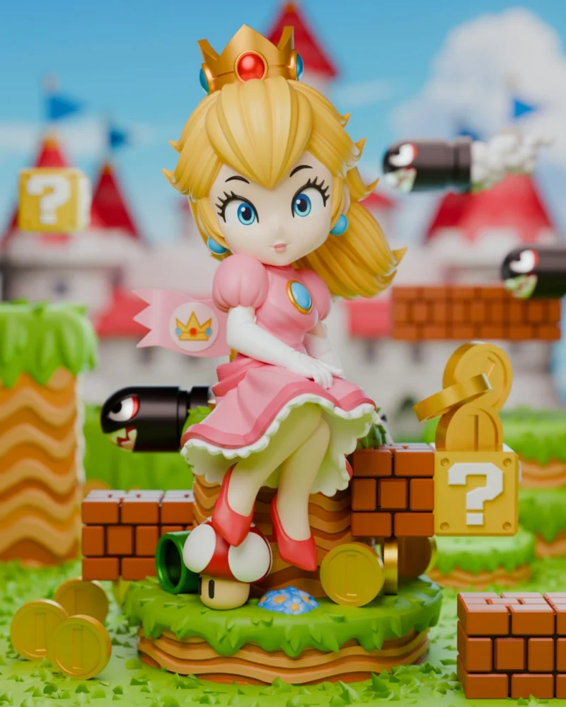 Peach Super Mario Chibi Chibi Land Figures