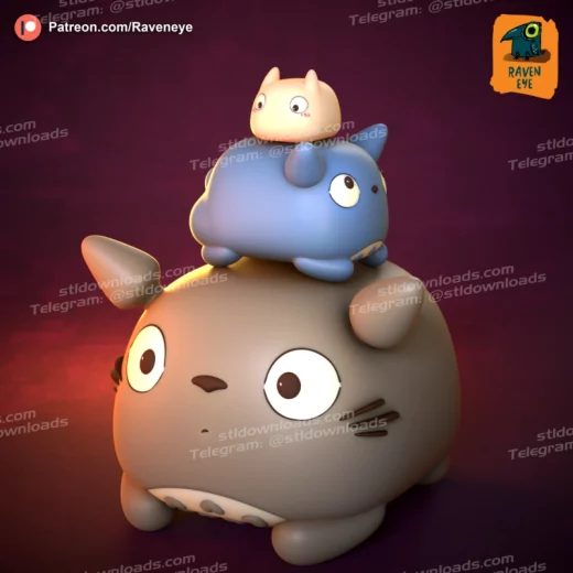 Raven Eye Totoro and Little Totoros