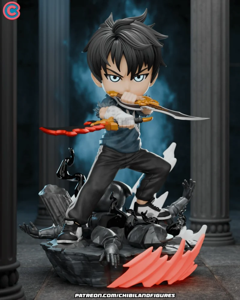 Sung Jin Woo Chibi Solo Leveling Chibi Land Figures