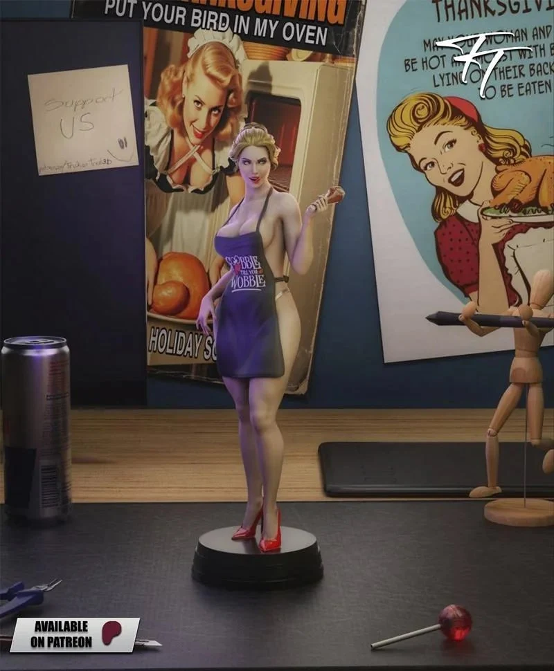 Trick or Treat – Thanksgiving Day Pin Up – 3D Print Model STL