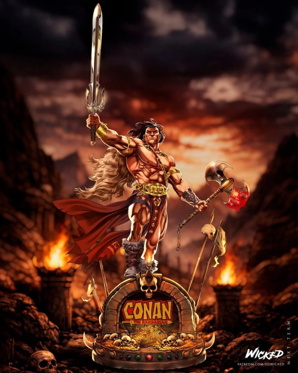 Wicked Conan Sculpture