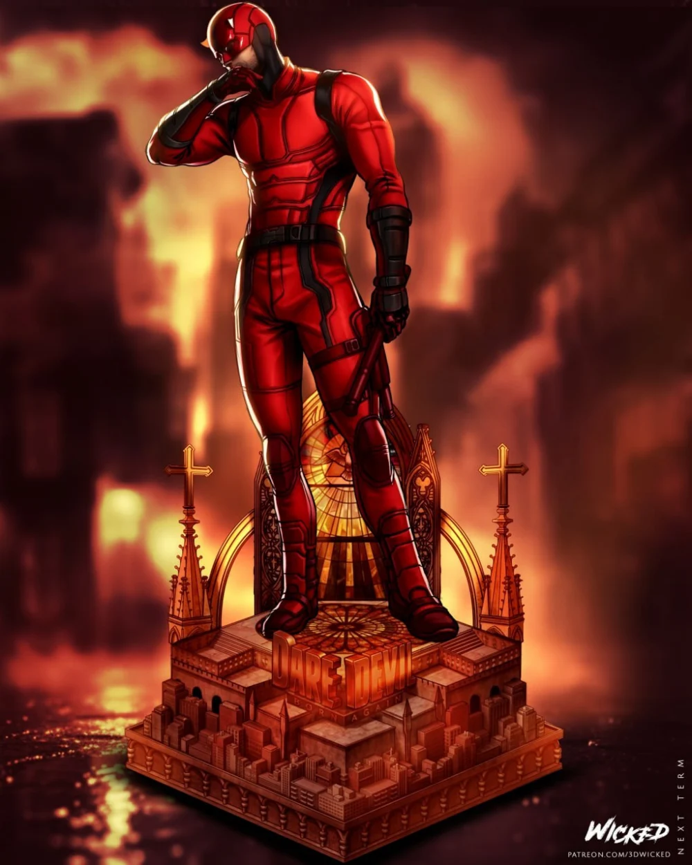 Wicked Daredevil Sculpture
