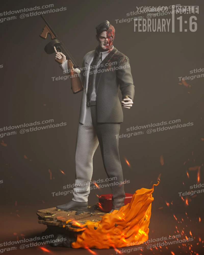 Yongblood Sculpture Two Face Dc