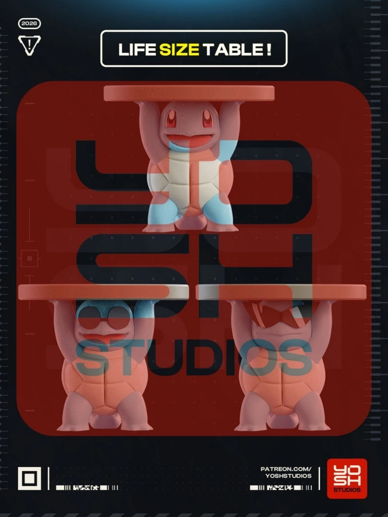 Yosh Studios 2026 02 Life Size Table Squirtle