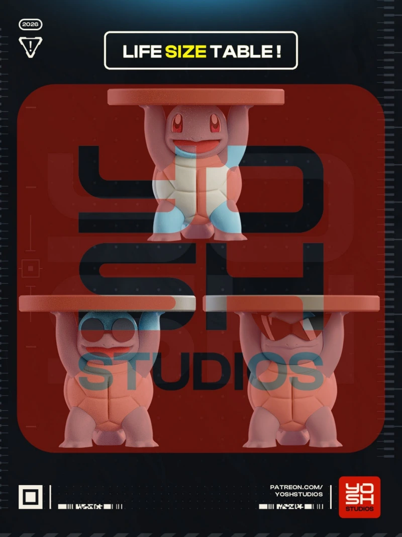 Yosh Studios 2026 03 Life Size Table Squirtle