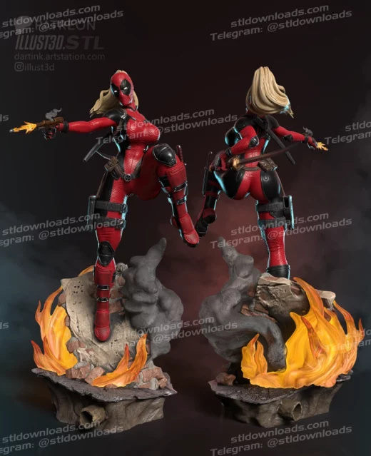 Illust3d Lady Deadpool