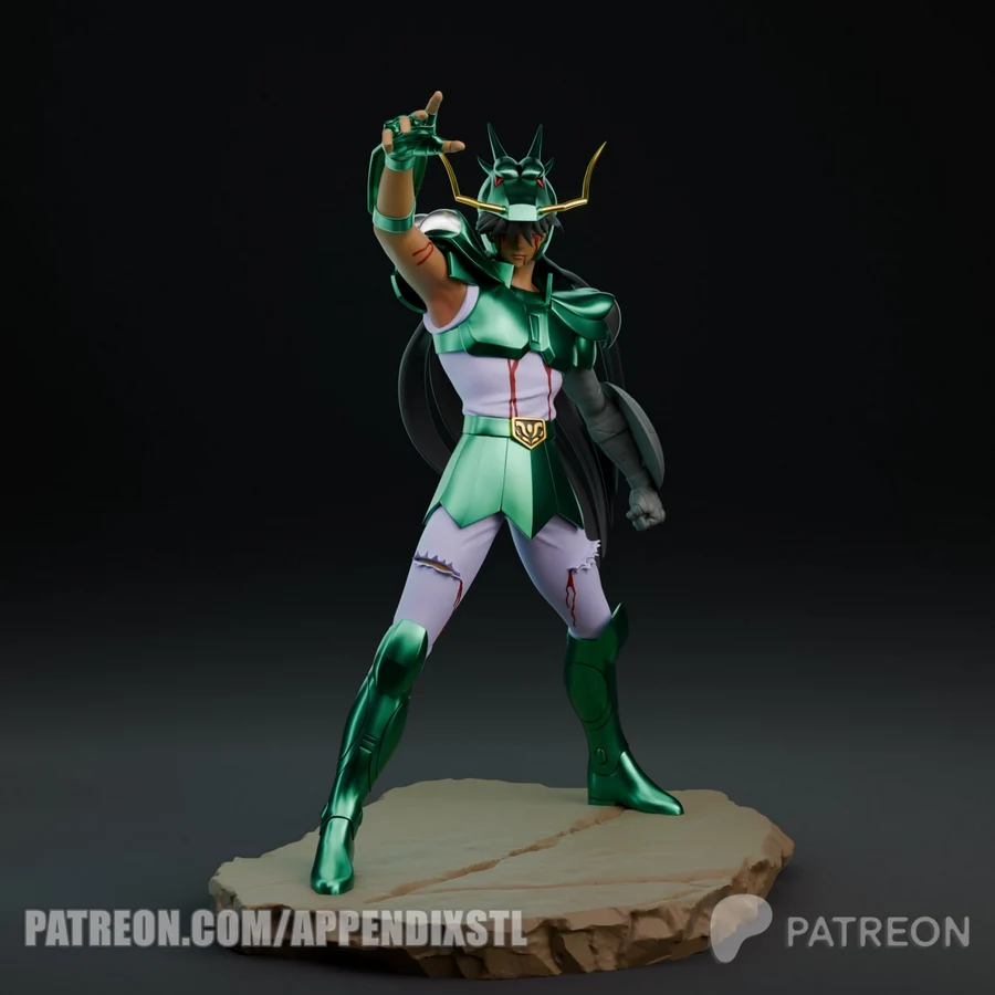 Appendix STL Dragon Shiryu (Petrified Arm Ver.)