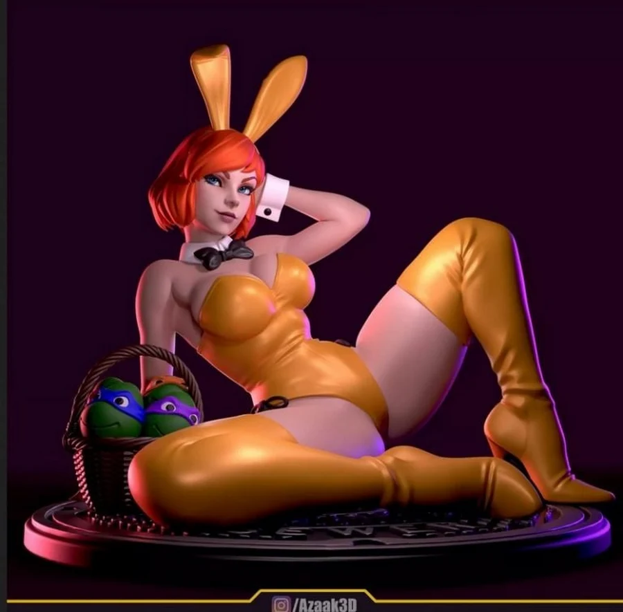 April ONeil Bunnysuit with NSFW variant