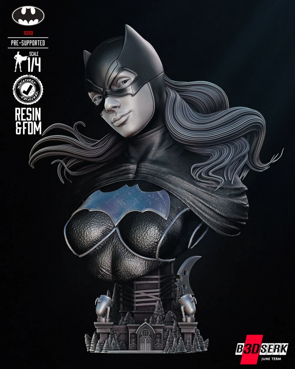 B3DSERK Batgirl Portrait Bust