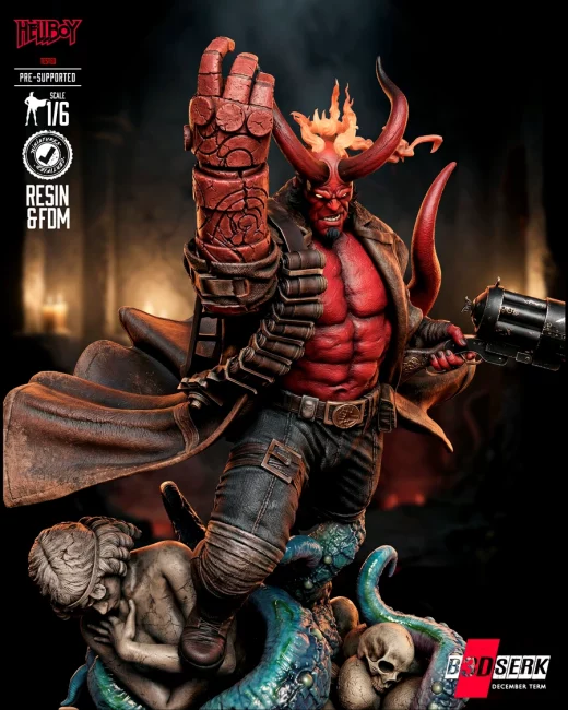 B3dserk Hellboy Sculpture