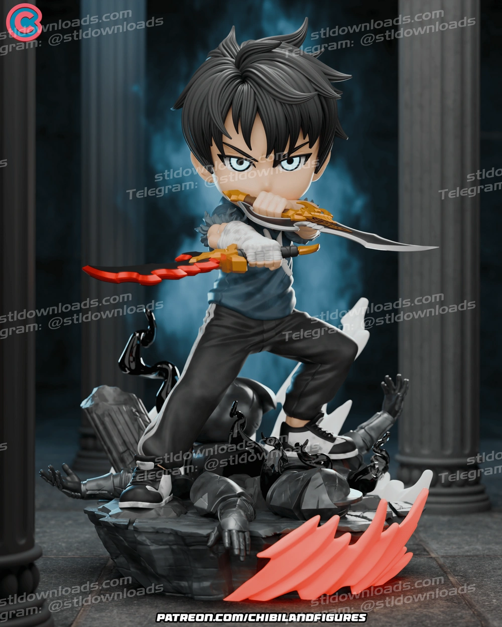 Chibi Land Figures Sung Jin Woo Chibi Solo Leveling