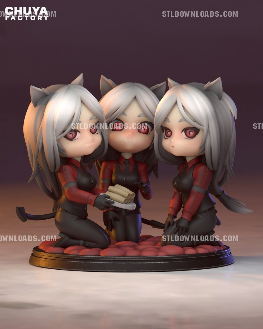 Chuya Factory – Helltaker Cerberus – STL 3D Print Model | AssetsFree.com Chuya Factory Helltaker Cerberus
