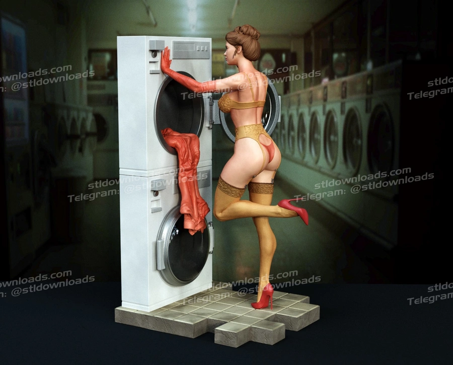 Exclusive Midnight Laundry Pin Up Diorama