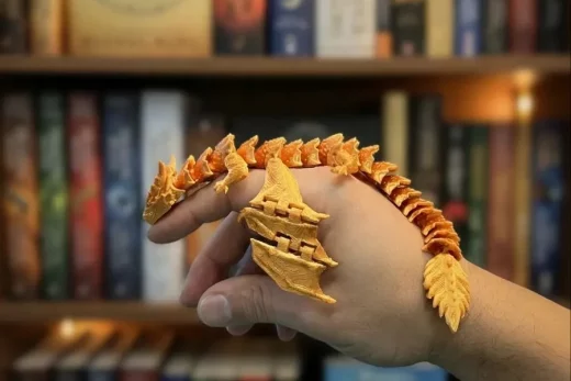 Golden Dragon+articulated+Fourt+wing 3mf