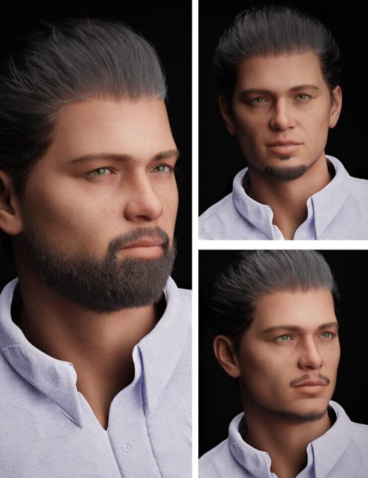 HS Everyday Beard Set for Genesis 8 Male and Genesis