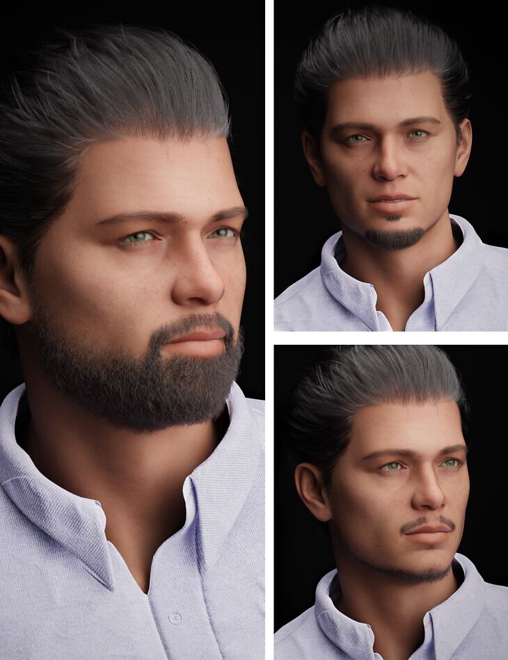 HS Everyday Beard Set for Genesis 8 Male and Genesis