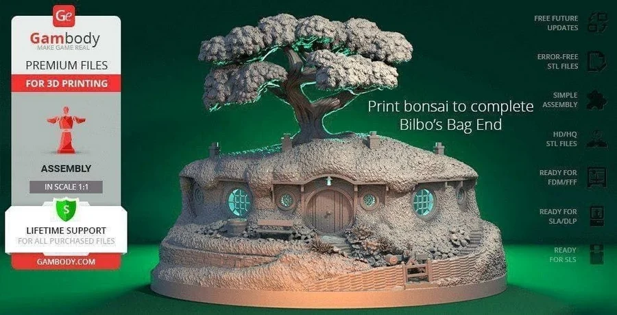 Hobbiton Bonsai bust
