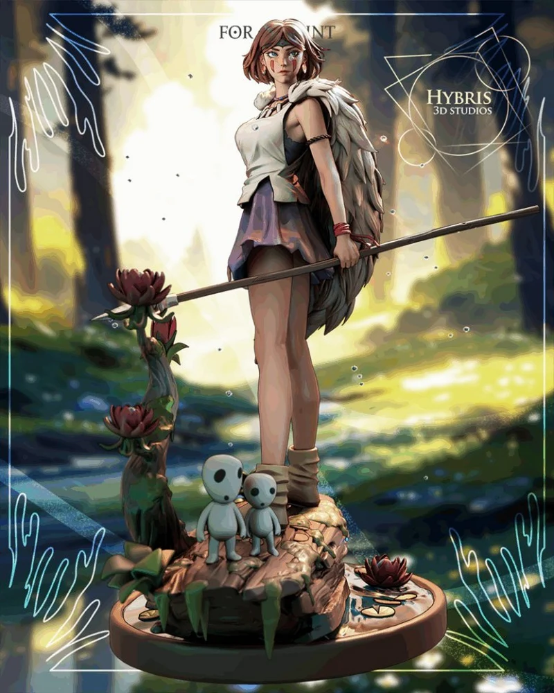 Hybris Studio Mononoke Hime Anime Fandom 3D Print Model