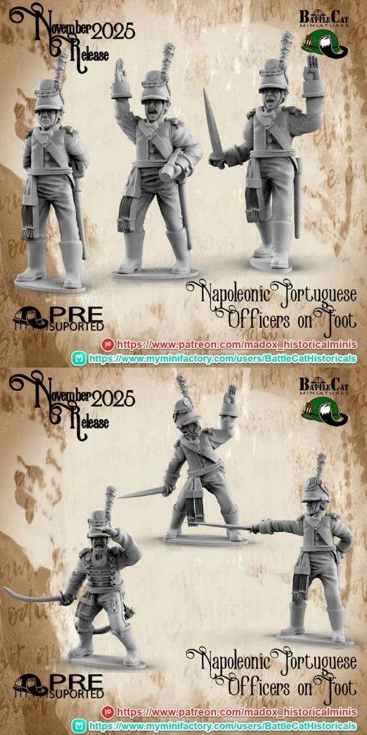Napoleonic Portuguese Officers on foot